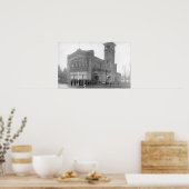 Portland, OR Fire Station View and Tower Poster (Küche)