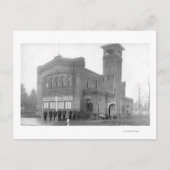 Portland, OR Fire Station View and Tower Postkarte (Vorderseite)