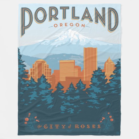 Portland, OR Fleecedecke (Vorderseite)