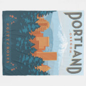 Portland, OR Fleecedecke (Vorderseite (Horizontal))