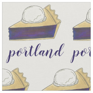 Portland OR Oregon Marionberry Berry Pie Slice Stoff