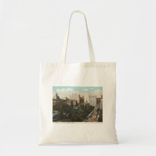 Portland OR, Panorama Downtown 1920er Vintag Style Tragetasche