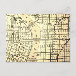 Portland, OR Vintage Karte