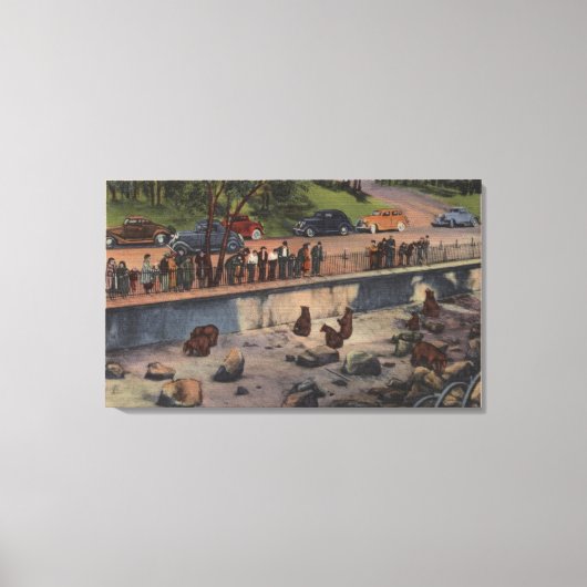 Portland, ORBear Dens in Washington Park Leinwanddruck (Vorderseite)