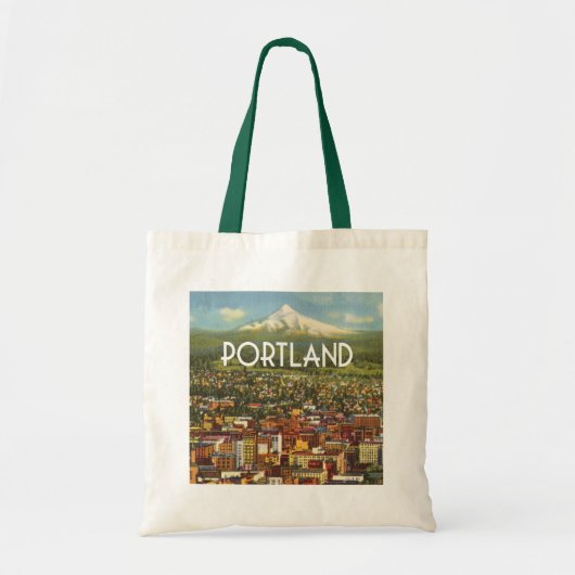 Portland, Oregan, Vintage Stadt Tragetasche (Vorne)