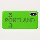 Portland Oregon 503 Apple iPhone Case (Rückseite (Horizontal))