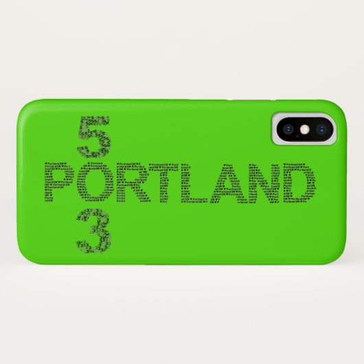 Portland Oregon 503 Apple iPhone Case (Rückseite (Horizontal))