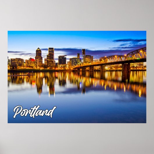 Portland, Oregon, at Sunset Poster (Vorne)