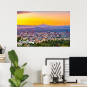 Portland, Oregon, at Sunset Poster (Heimbüro)