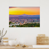 Portland, Oregon, at Sunset Poster (Küche)