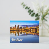 Portland, Oregon, at Sunset Postkarte (Stehend Vorderseite)