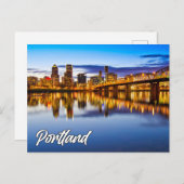 Portland, Oregon, at Sunset Postkarte (Vorne/Hinten)