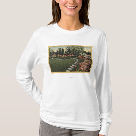 Portland, Oregon - Azaleen u. Rhododendren T-Shirt (Vorderseite)