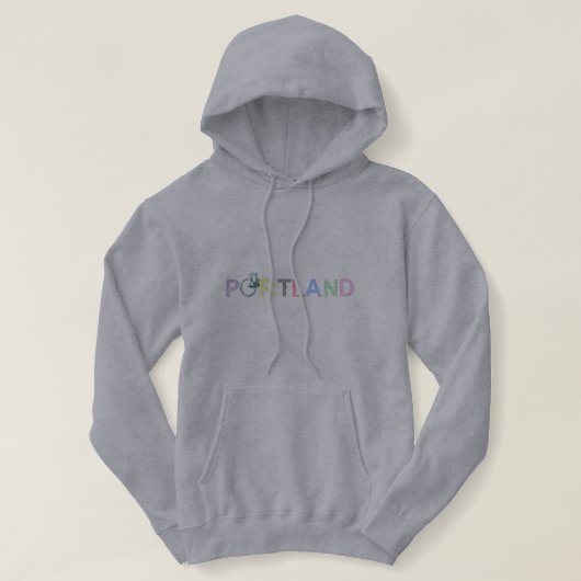Portland Oregon Bicycle Womens Hoodie Sweatshirt (Design vorne)