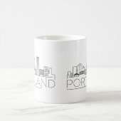 Portland, Oregon| City Stylized Skyline Kaffeetasse (Mittel)