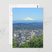 Portland, Oregon City und Aussicht auf die Berge Postkarte (Vorne/Hinten)