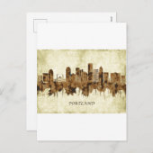 Portland Oregon Cityscape Feiertagspostkarte (Vorne/Hinten)