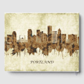 Portland Oregon Cityscape Gästebuch (Rückseite)