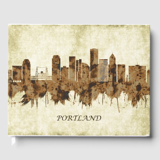 Portland Oregon Cityscape Gästebuch (Vorderseite)
