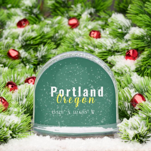 Portland Oregon Coordinates Schneekugeln (Weihnachten)