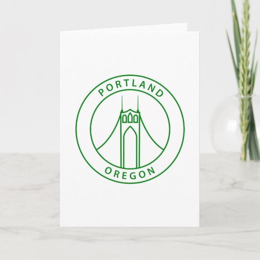 Portland Oregon Design Karte (Vorderseite)
