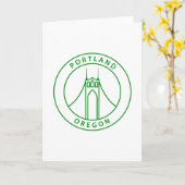 Portland Oregon Design Karte (Gelbe Blume)