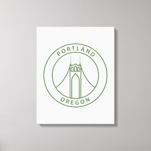 Portland Oregon Design Leinwanddruck (Vorderseite)