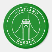 Portland Oregon Design Magnet (Vorne)