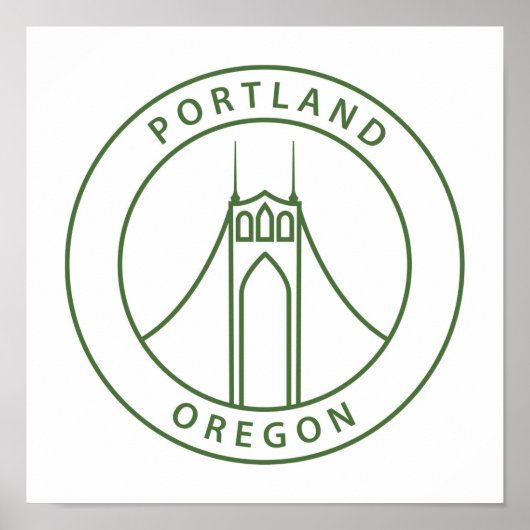 Portland Oregon Design Poster (Vorne)