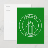 Portland Oregon Design Postkarte (Vorne/Hinten)