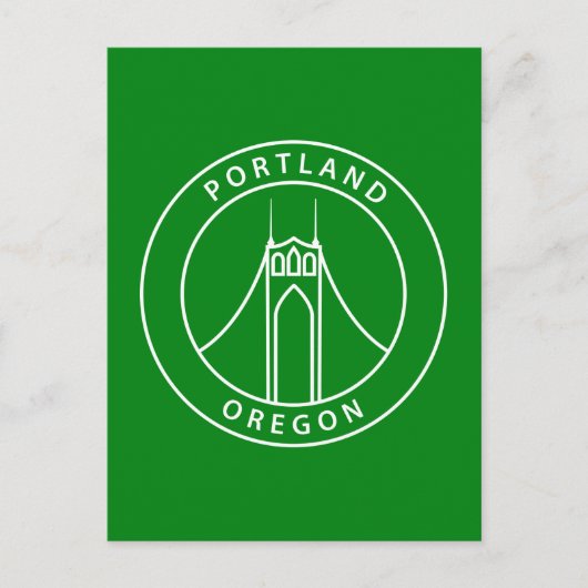 Portland Oregon Design Postkarte (Vorderseite)