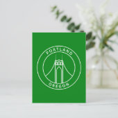 Portland Oregon Design Postkarte (Stehend Vorderseite)