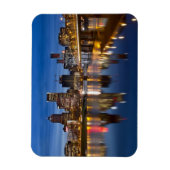 Portland Oregon Downtown Skyline bei Blue Hour Mag Magnet (Vertikal)