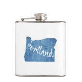 Portland, Oregon Flachmann (Vorderseite)