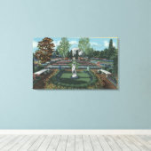 Portland, Oregon - Formelles italienisches Gericht Leinwanddruck (Insitu (Holzboden))