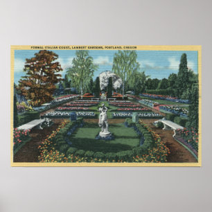 Portland, Oregon - Formelles italienisches Gericht Poster