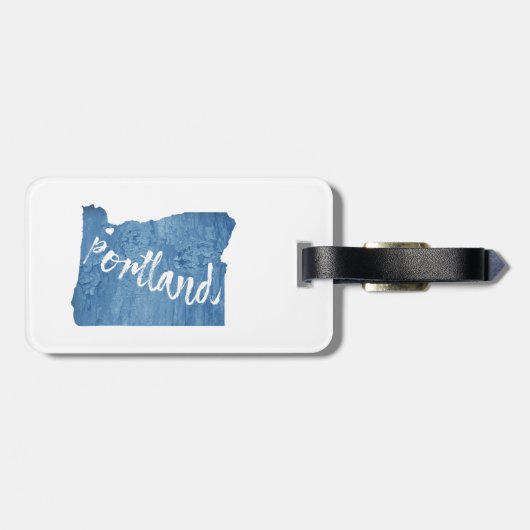 Portland, Oregon Gepäckanhänger (Rückseite horizontal)