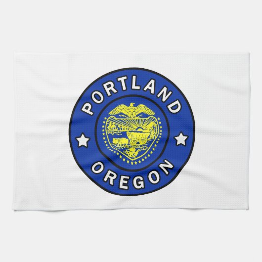 Portland Oregon Geschirrtuch (Horizontal)