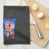 Portland Oregon Geschirrtuch (Viertel Falte)