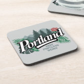Portland Oregon Getränkeuntersetzer (Linke Seite)