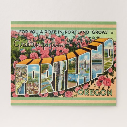 Portland Oregon Greetings Puzzle (Horizontal)