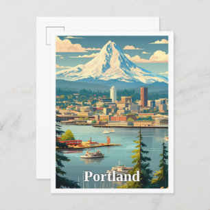 Portland Oregon Kunst, Dichtung und Musik Postkarte