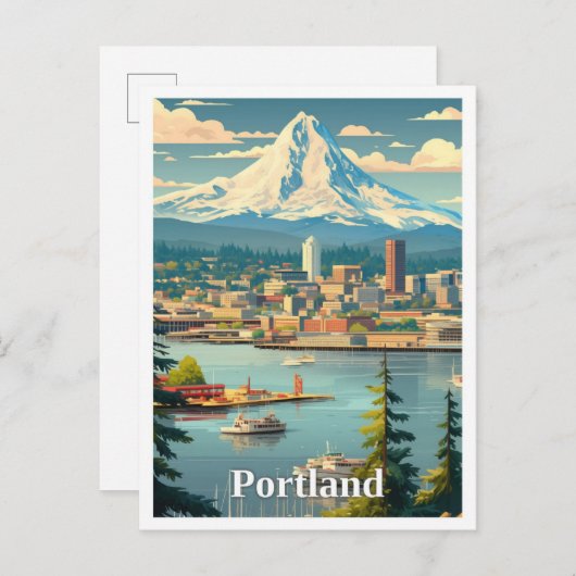 Portland Oregon Kunst, Dichtung und Musik Postkarte (Vorne/Hinten)