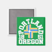 Portland, Oregon Magnet (Vorderseite/Rückseite)