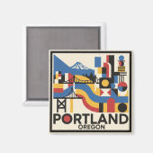 Portland Oregon Magnet (Vorderseite/Rückseite)