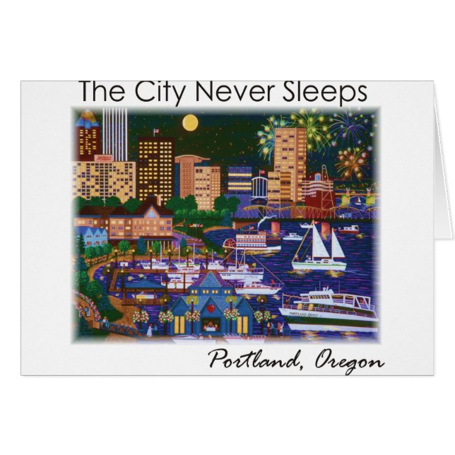 Portland Oregon @ Night (Vorderseite (Horizontal))