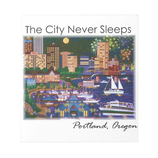 Portland Oregon @ Night Notizblock (Vorderseite)