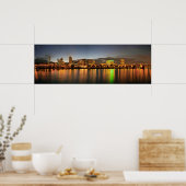 Portland Oregon Night Skyline Reflection Poster (Küche)