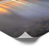 Portland Oregon Night Skyline Reflection Poster (Ecke)
