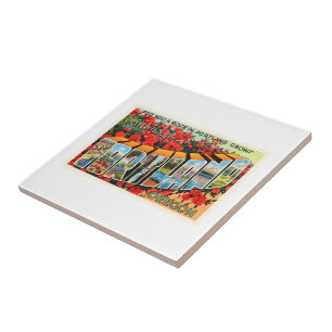 Portland Oregon ODER alte Vintage Reise-Andenken Fliese